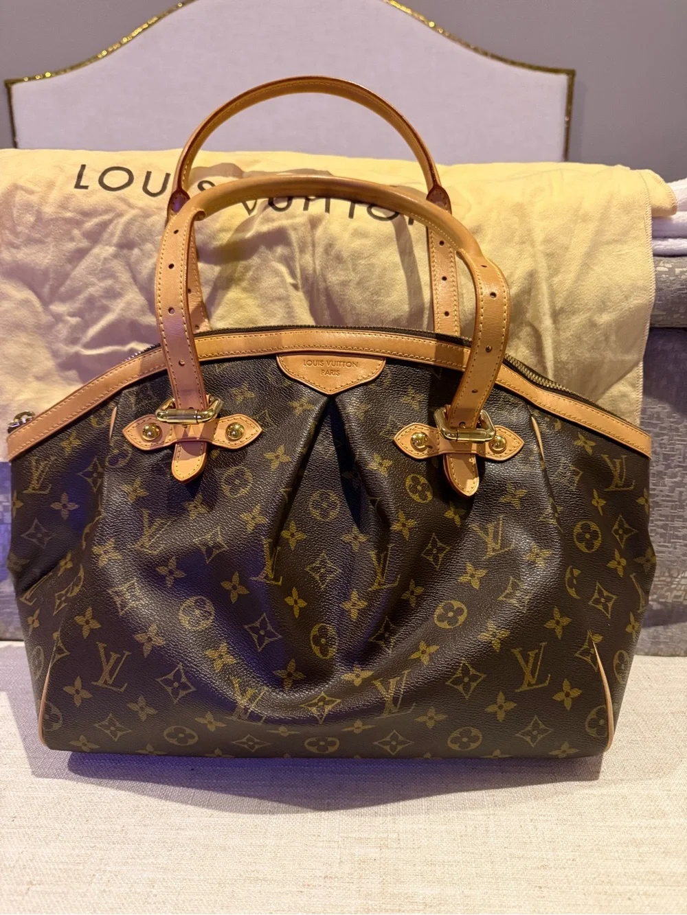 Authentic Louis Vuitton Monogram Tivoli GM Shoulder Bag Handbag